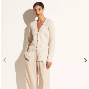 Vince Fitted Rib Cardigan - M